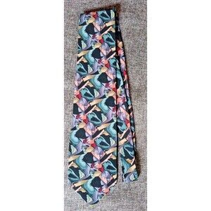 Tie 70s 80s 90s Y2K Cocktail Collection  Black Blue Green Pink 3.75 Wide 59 Long